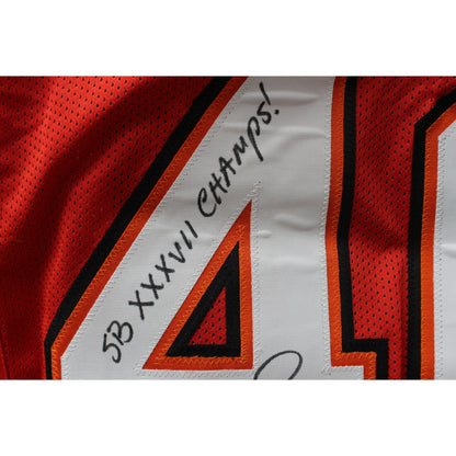Mike Alstott Autographed Red Custom Jersey (SB XXXVII Champs)