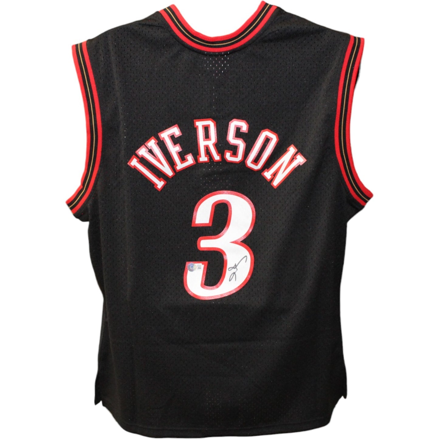 Allen Iverson Autographed Philadelphia 76ers Mitchell & Ness Black Jersey