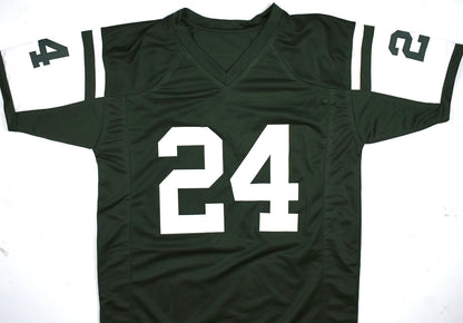 Darrelle Revis Autographed Green Custom Jersey with HOF Inscription