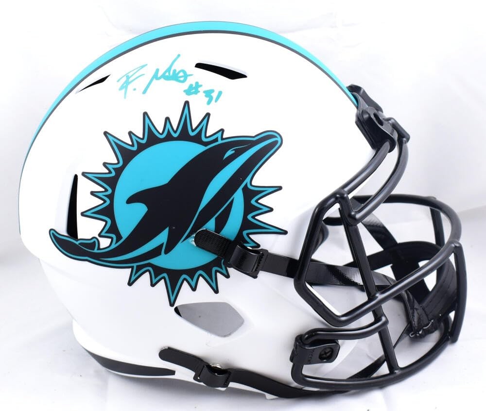 Raheem Mostert Signed Miami Dolphins Full Size Lunar Speed Helmet