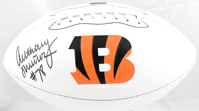 Anthony Munoz Signed Cincinnati Bengals Black Logo Football