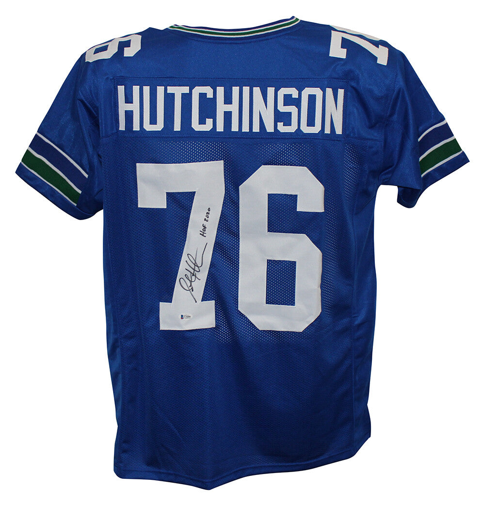 Steve Hutchinson Signed Seattle Seahawks Custom Jersey HOF BAS