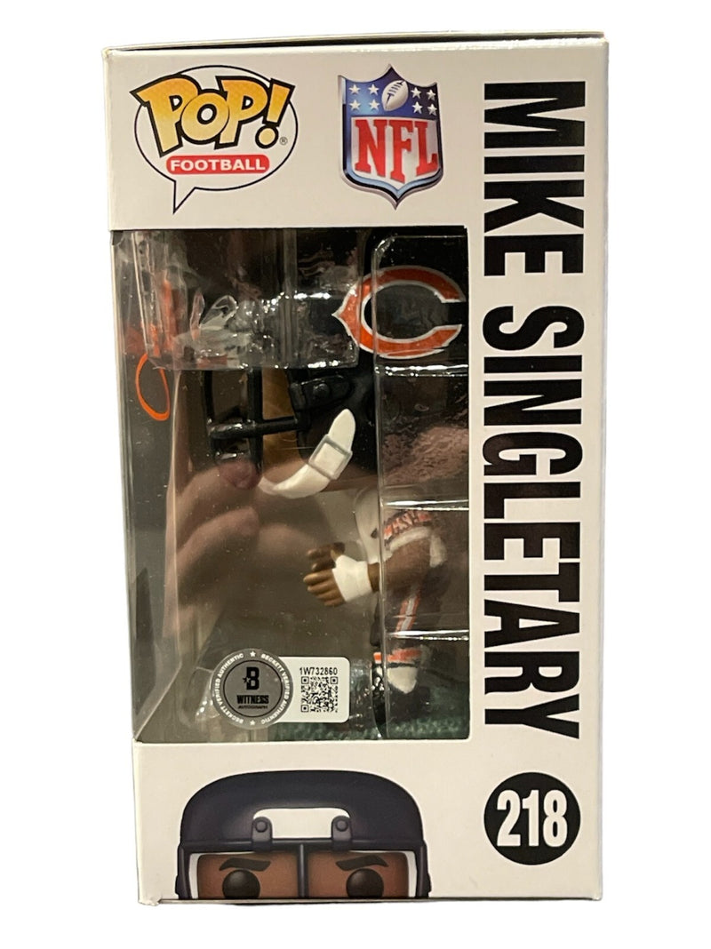 Mike Singletary Signed Chicago Bears Funko Pop Vinyl Figure Beckett BAS