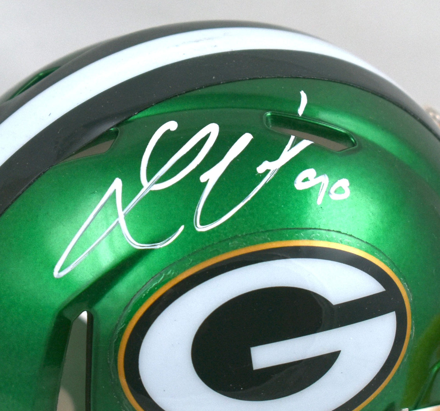 Lukas Van Ness Signed Green Bay Packers Flash Speed Mini Helmet