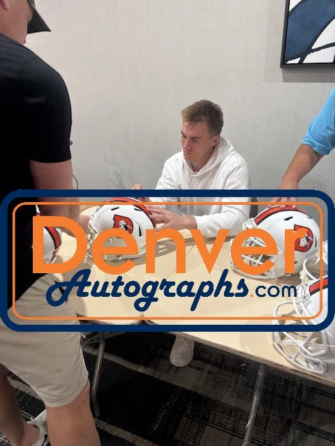 Bo Nix Signed Denver Broncos Full Size 2023 Alternate Helmet