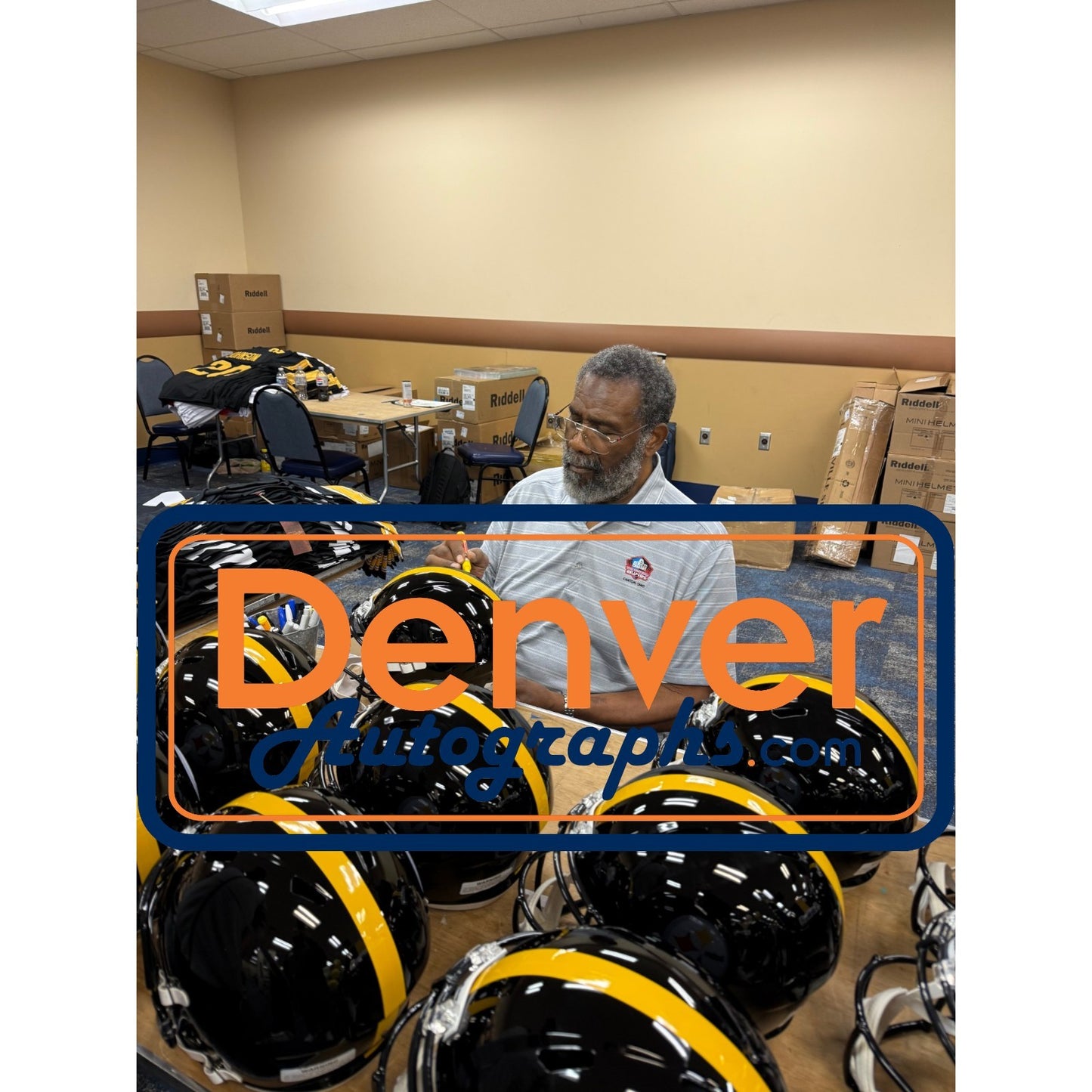 Joe Greene Signed Pittsburgh Steelers Full Size Throwback Helmet