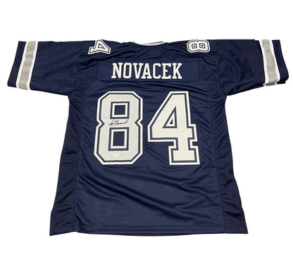 Jay Novacek Signed Dallas Cowboys Custom Football Jersey (Beckett COA)