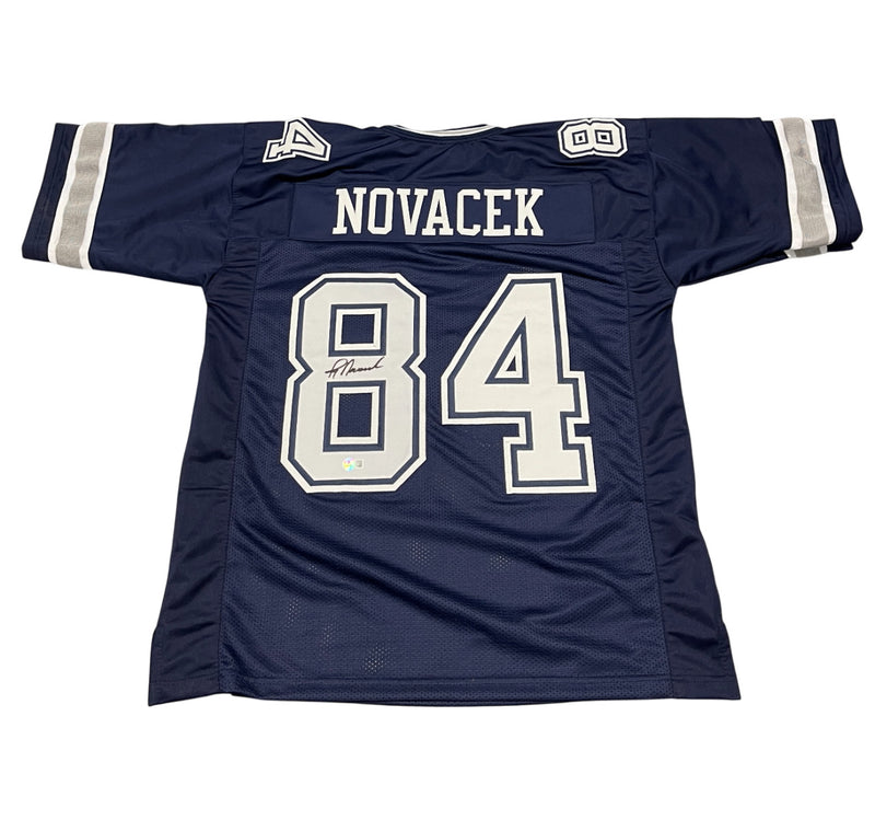 Jay Novacek Signed Dallas Cowboys Custom Football Jersey (Beckett COA)
