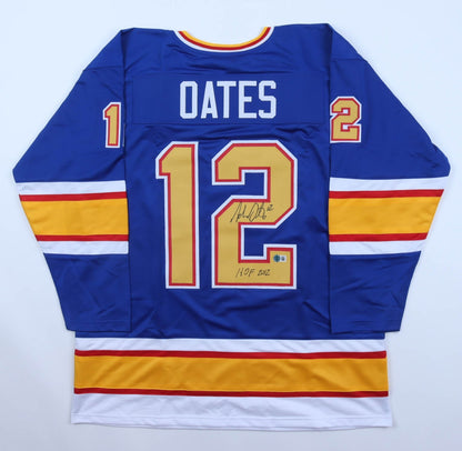 Adam Oates Signed St. Louis Blues Custom Stitched Hockey Jersey Beckett COA