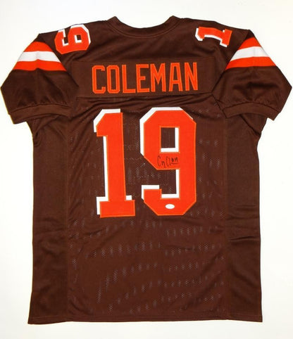 Corey Coleman Signed Brown Custom Jersey