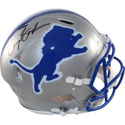 Barry Sanders Autographed Detroit Lions Full Size Authentic Throwback Helmet