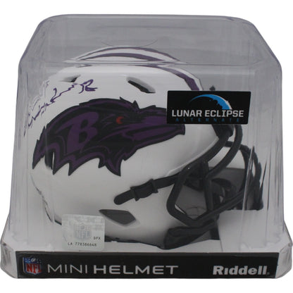 Ray Lewis Autographed Baltimore Ravens Lunar Eclipse Mini Helmet