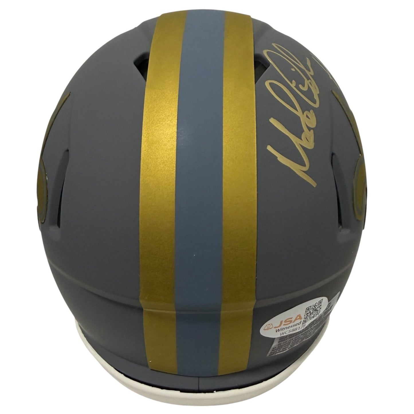 Morten Andersen New Orleans Saints Autographed Slate Mini Helmet (HOF 2017)