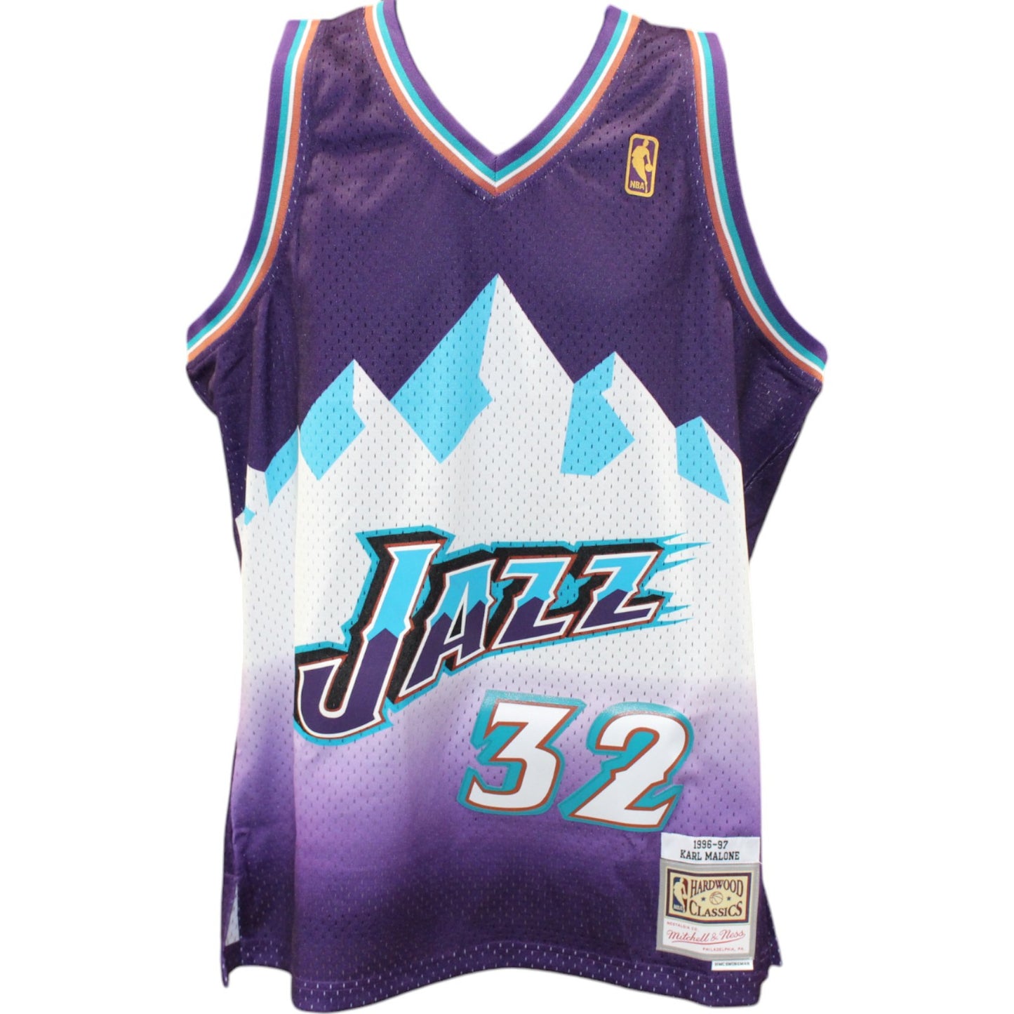 Karl Malone Utah Jazz Autographed Mitchell & Ness Swingman Jersey