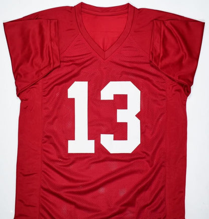 George Teague Signed Alabama Style Crimson Jersey - 1992 Champs Inscription