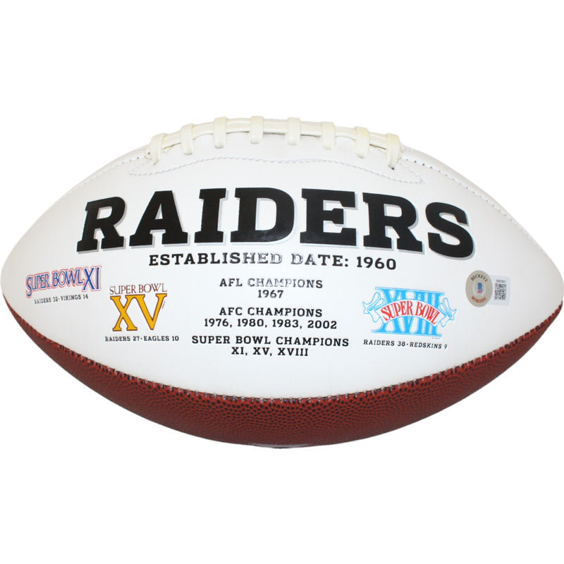 Michael Mayer Signed Las Vegas Raiders White Logo Football