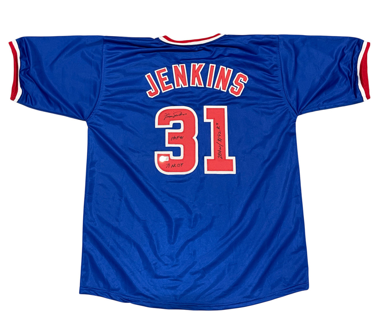 Fergie Jenkins Chicago Cubs Signed Custom Jersey with 4 Inscriptions