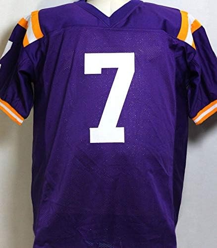 Tyrann Mathieu Signed Purple College Style Jersey