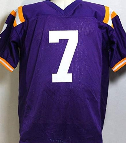 Tyrann Mathieu Signed Purple College Style Jersey