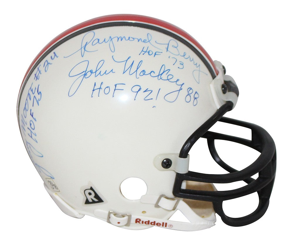 Raymond Berry, John Mackey, Lenny Moore & Art Donovan Signed HOF Mini Helmet