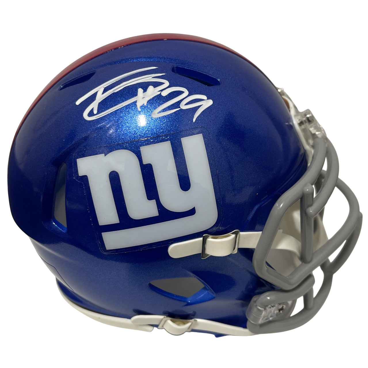 Tyrone Tracy Jr Signed New York Giants Speed Mini Helmet (BAS COA)