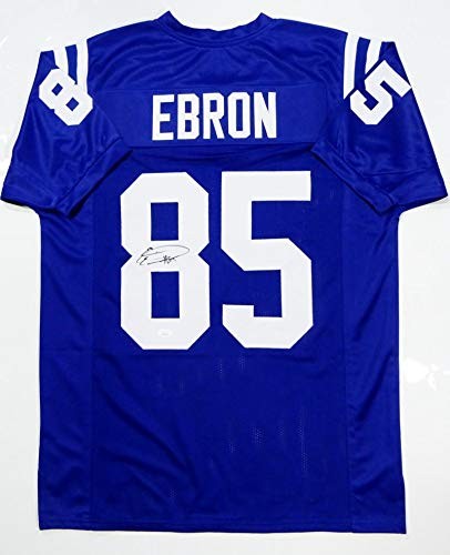 Eric Ebron Autographed Blue Custom Jersey