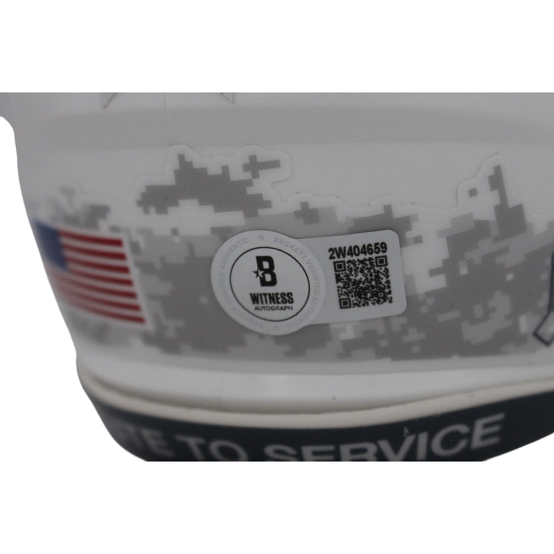Nico Collins Signed Houston Texans 2024 Salute to Service Mini Helmet (Beckett)