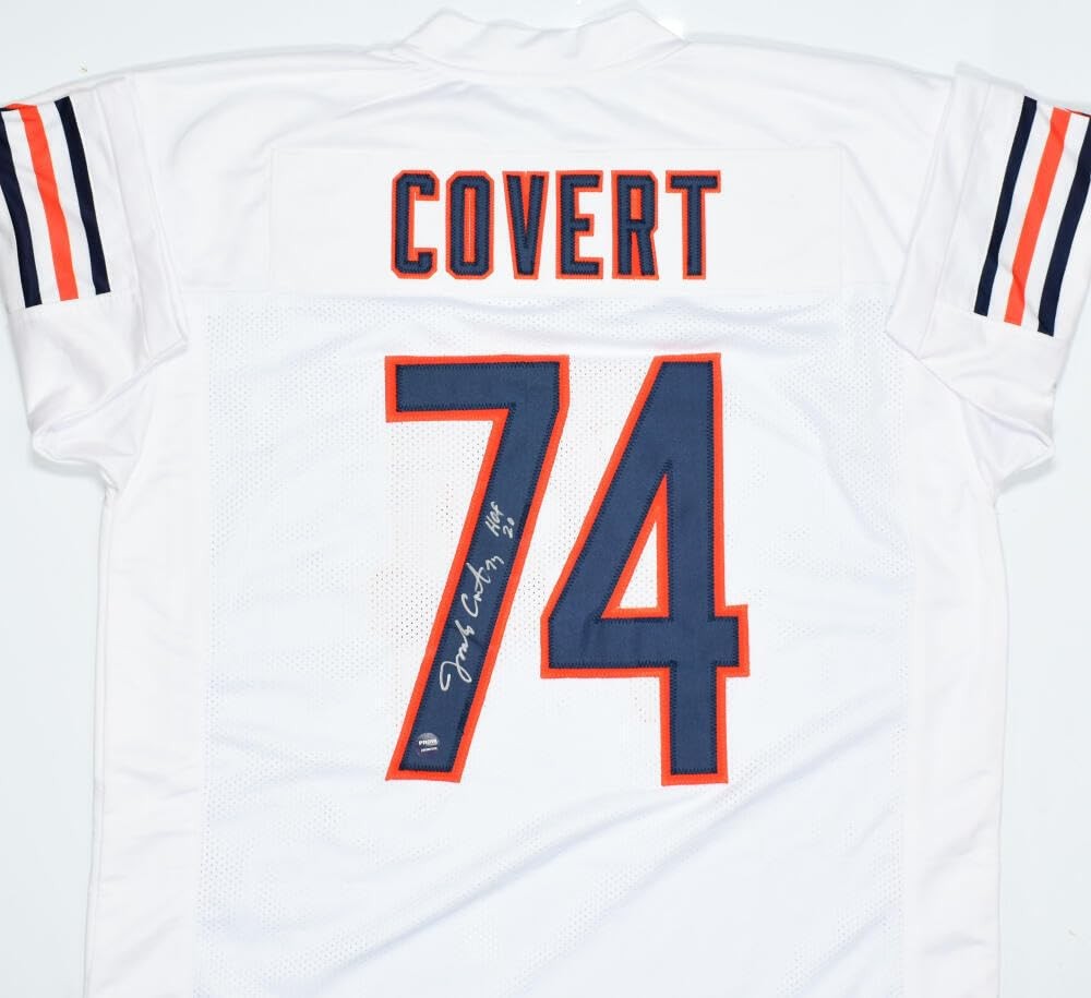 Jimbo Covert Signed Chicago Bears White Custom Jersey - HOF