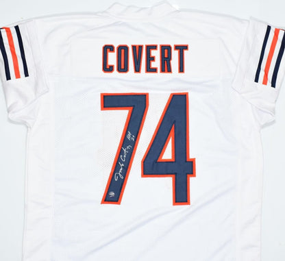 Jimbo Covert Signed Chicago Bears White Custom Jersey - HOF