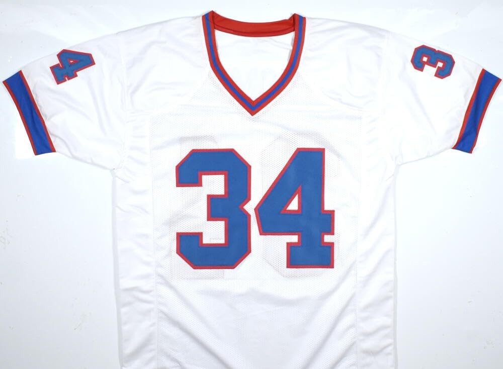 Thurman Thomas Autographed Buffalo Bills Custom White Jersey (HOF Inscription)