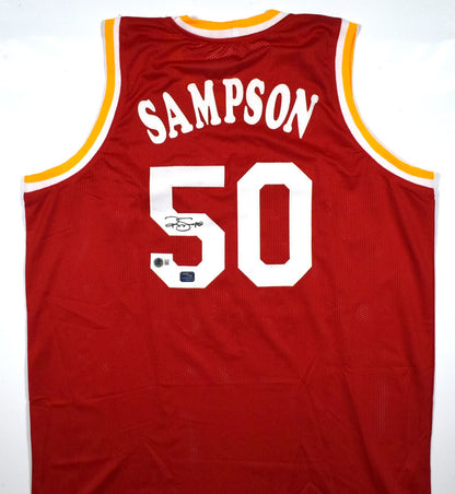 Ralph Sampson Autographed Red Custom Jersey