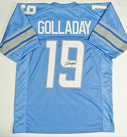 Kenny Golladay Autographed Blue Custom Football Jersey