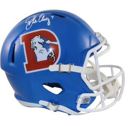 John Elway Signed Denver Broncos Full Size Throwback Replica Helmet