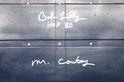 Bob Lilly Signed Dallas Cowboys Texas Stadium Seat Bottom (2 Inscriptions)