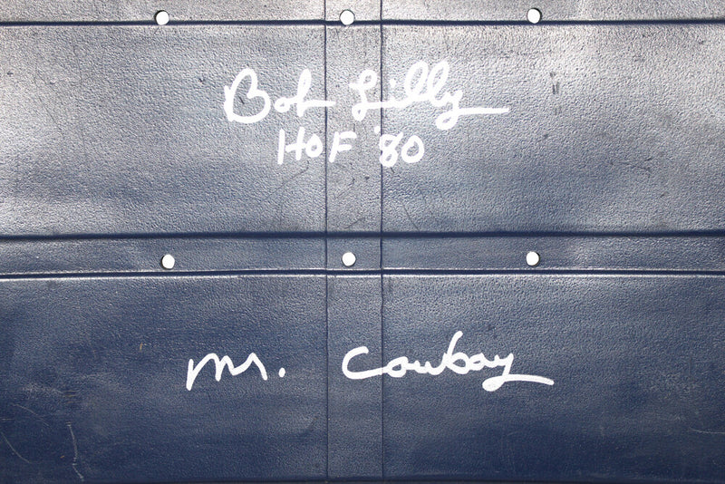 Bob Lilly Signed Dallas Cowboys Texas Stadium Seat Bottom (2 Inscriptions)