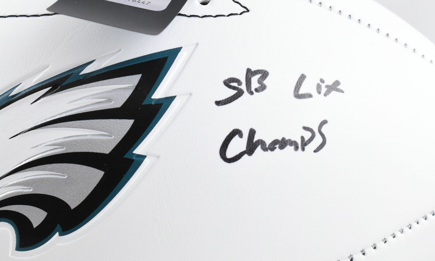 Jalen Carter Signed Philadelphia Eagles Logo Football (Inscribed "SB Champs")