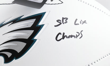 Jalen Carter Signed Philadelphia Eagles Logo Football (Inscribed "SB Champs")