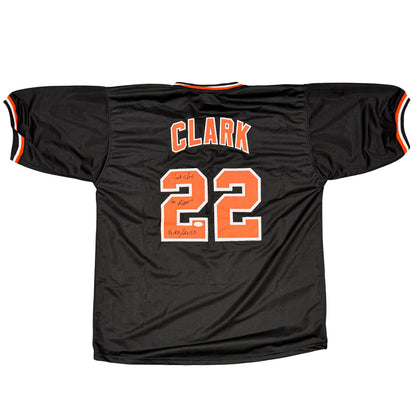 Jack Clark Signed San Francisco Giants Custom Jersey (3 Inscriptions)