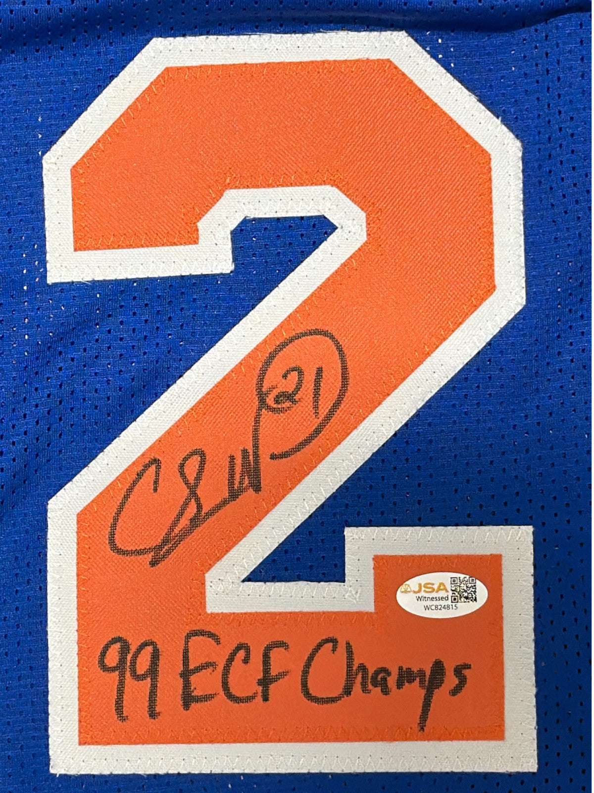Charlie Ward Autographed New York Knicks Custom Jersey