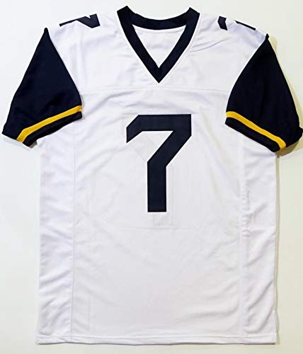 Will Grier Autographed White Custom College Style Jersey