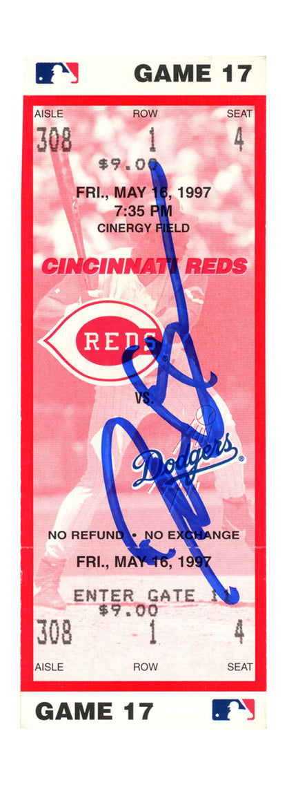 Deion Sanders Signed Cincinnati Reds Ticket Stub 5/16/1997 Beckett