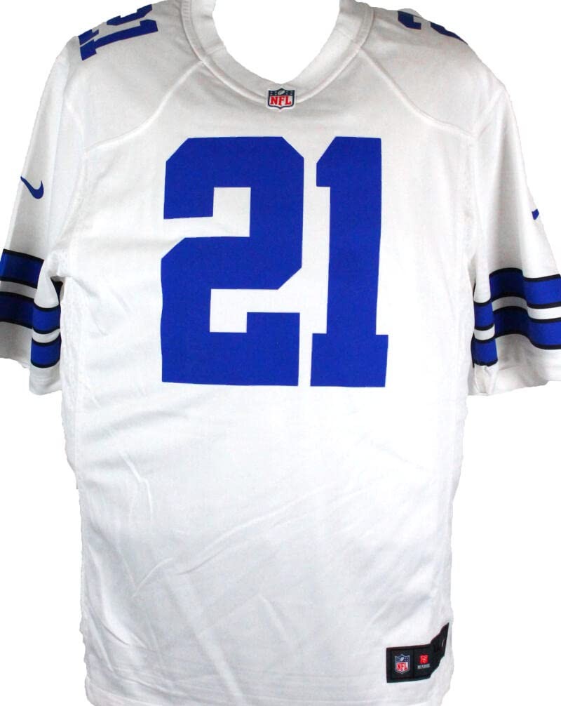 Ezekiel Elliott Signed Dallas Cowboys White Nike Game Jersey