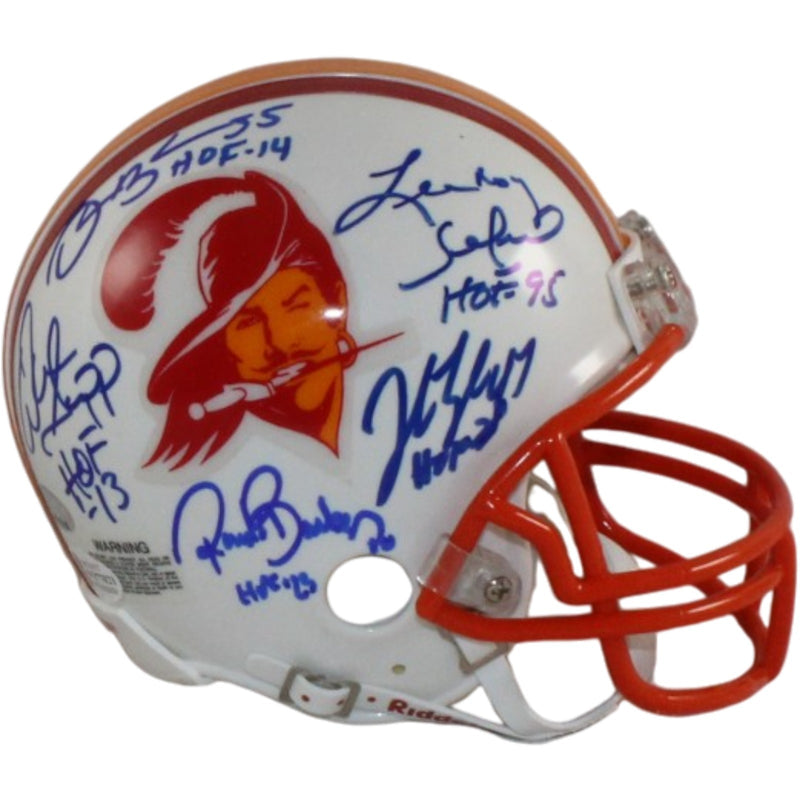 Lee Roy Selmon Multi-Signed Buccaneers Throwback Mini Helmet