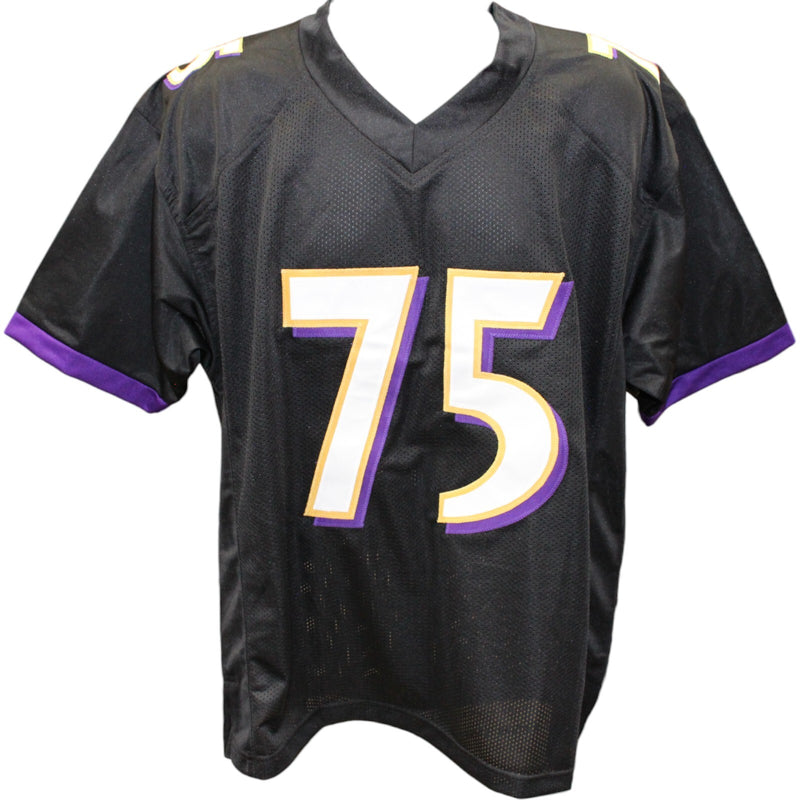 Jonathan Ogden Signed HOF Inscribed Black Custom Jersey