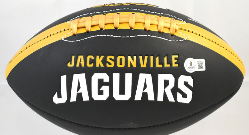 Travis Etienne Jr. Autographed Jacksonville Jaguars Black Logo Football