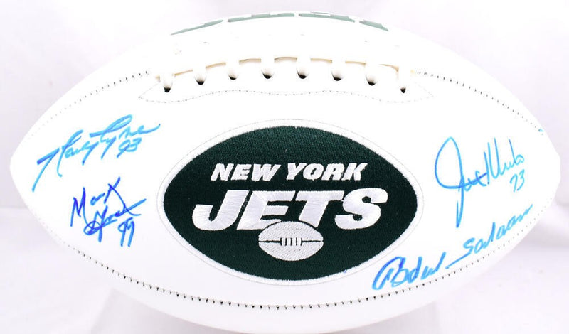 Sack Exchange Autographed New York Jets Logo Football (4 Signatures)