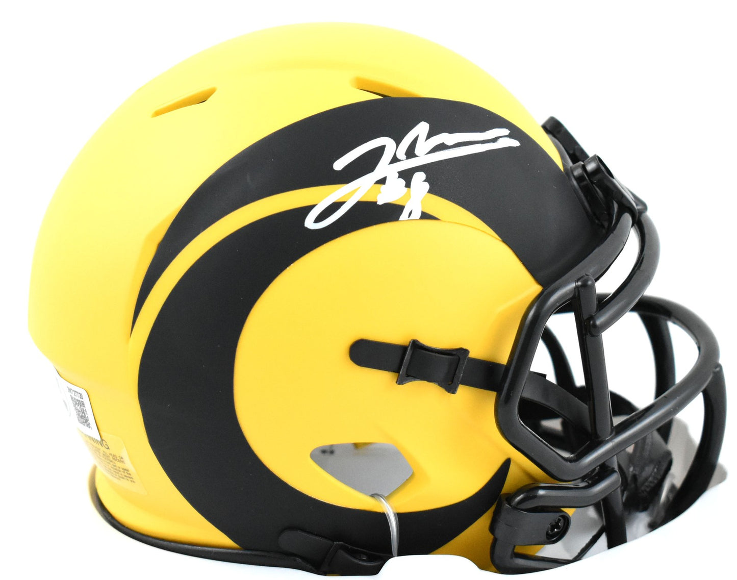 Jared Verse Autographed Los Angeles Rams Rave Speed Mini Helmet
