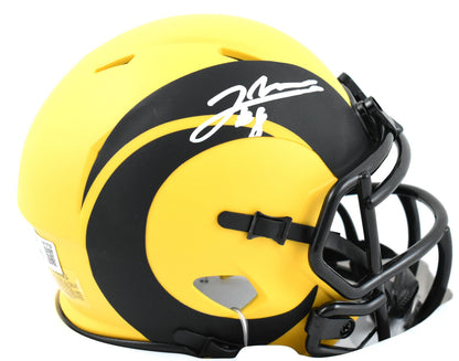 Jared Verse Autographed Los Angeles Rams Rave Speed Mini Helmet
