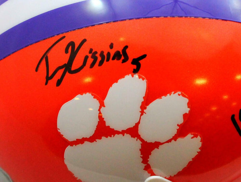 Tee Higgins Signed Clemson Tigers Mini Helmet - 2018 National Champs