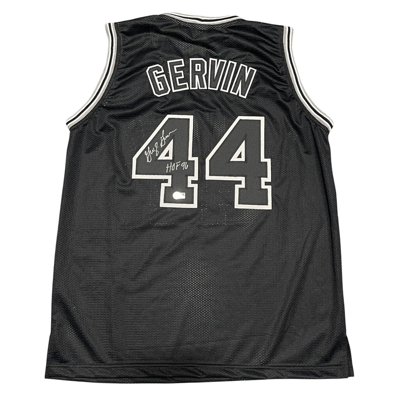 George Gervin Signed San Antonio Spurs Custom Jersey HOF 96 BAS COA